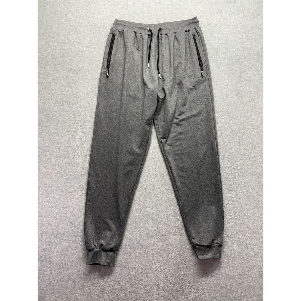Black Series Mens Heather Grey Athletic Jogger Pants XXL Zipper Pockets